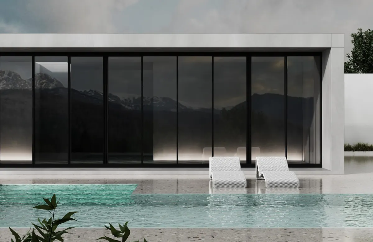 Villa contemporaine avec jardin arboré